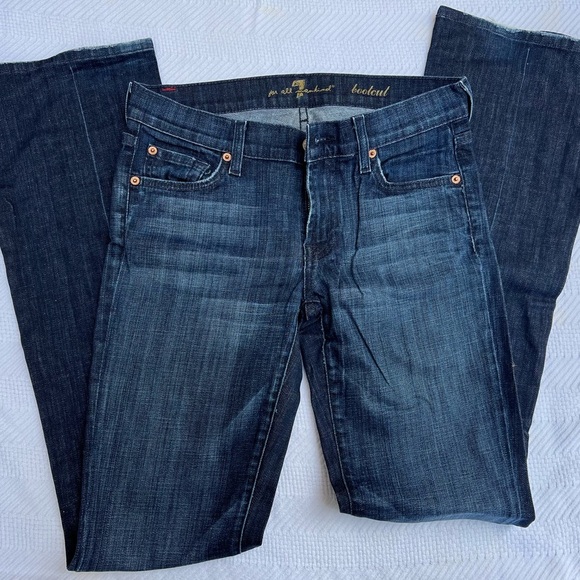 Seven for all mankind beautiful jeans low rise bootcut size 27 - Picture 10 of 12